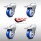 Service Caster 4 Inch SS Blue Polyurethane Swivel Bolt Hole Caster Set with Total Lock Brake SCC-SSBHTTL20S414-PPUB-BLUE-4 - alternate 4